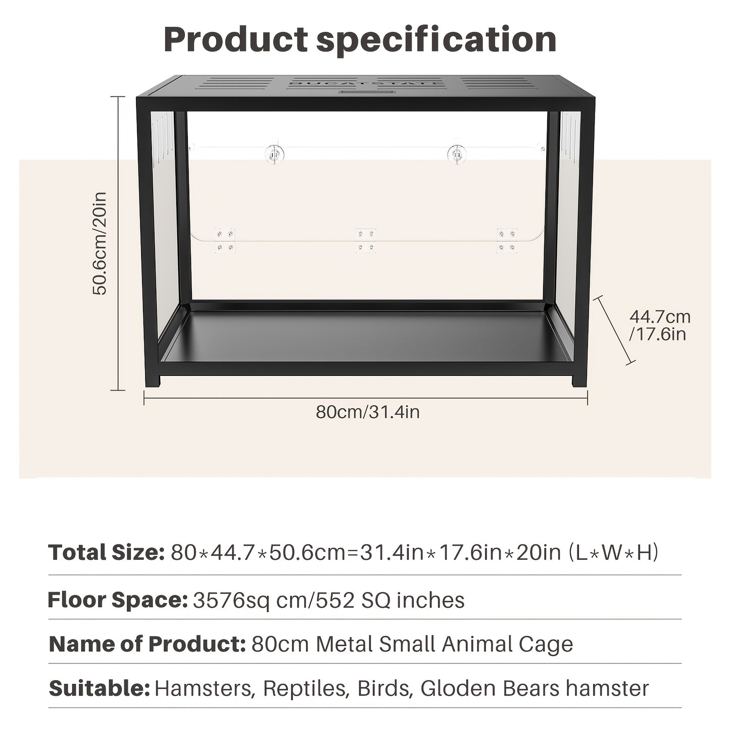 Grande cage pour hamsters nains et syriens - Habitat empilable pour petits animaux