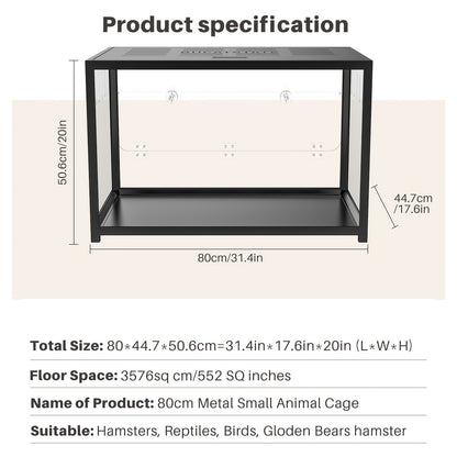 Grande cage pour hamsters nains et syriens - Habitat empilable pour petits animaux