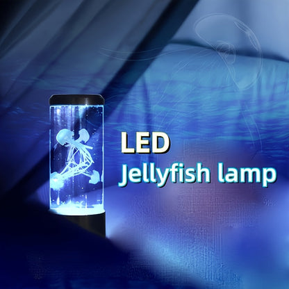 Colorful LED Lava Lamp with Jellyfish Effect - USB Table Light