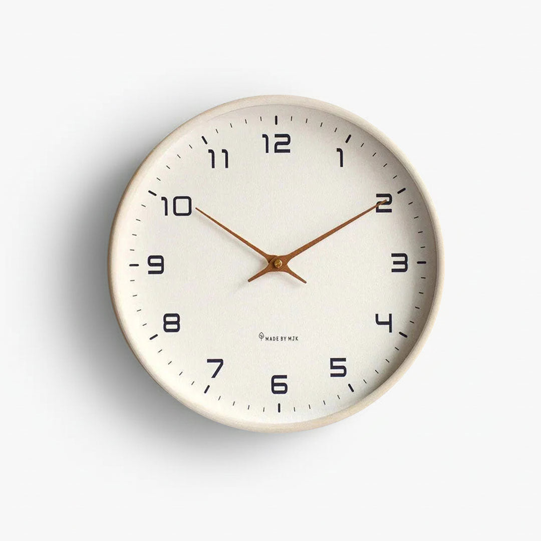 Holz Wanduhr - Minimalistisches Design - Lautloser Mechanismus