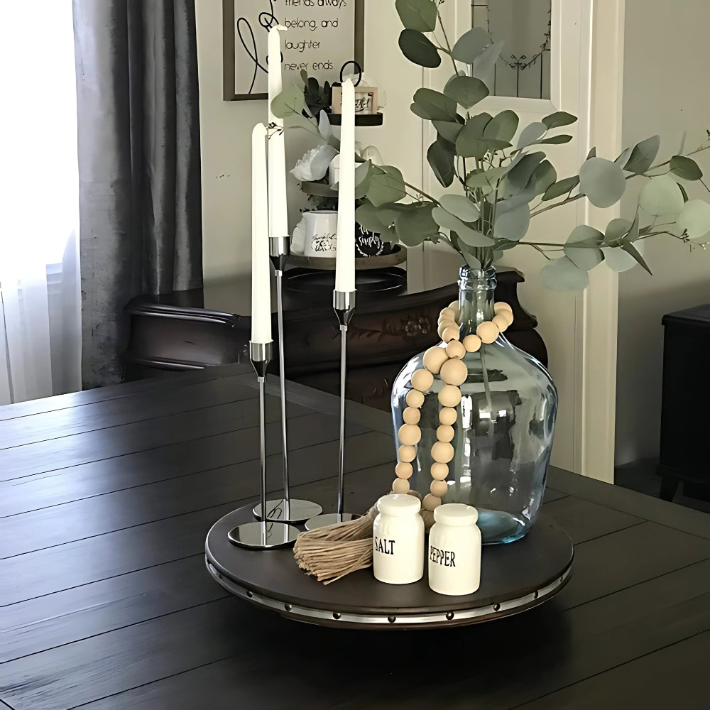 Ensemble élégant de grands bougeoirs - Trio moderne et chic pour la décoration intérieure