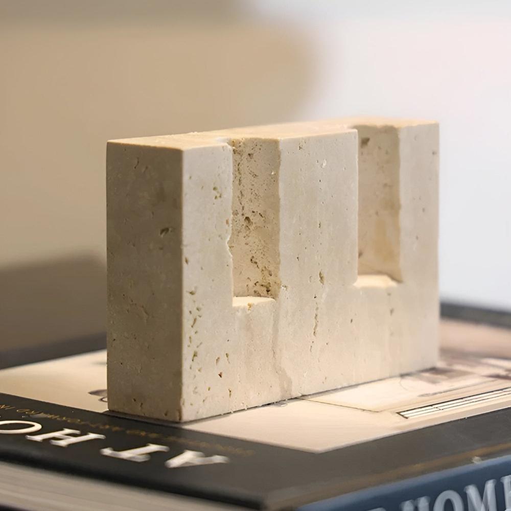 Bougeoir élégant en pierre pour la décoration intérieure - Design à l'éclat intemporel