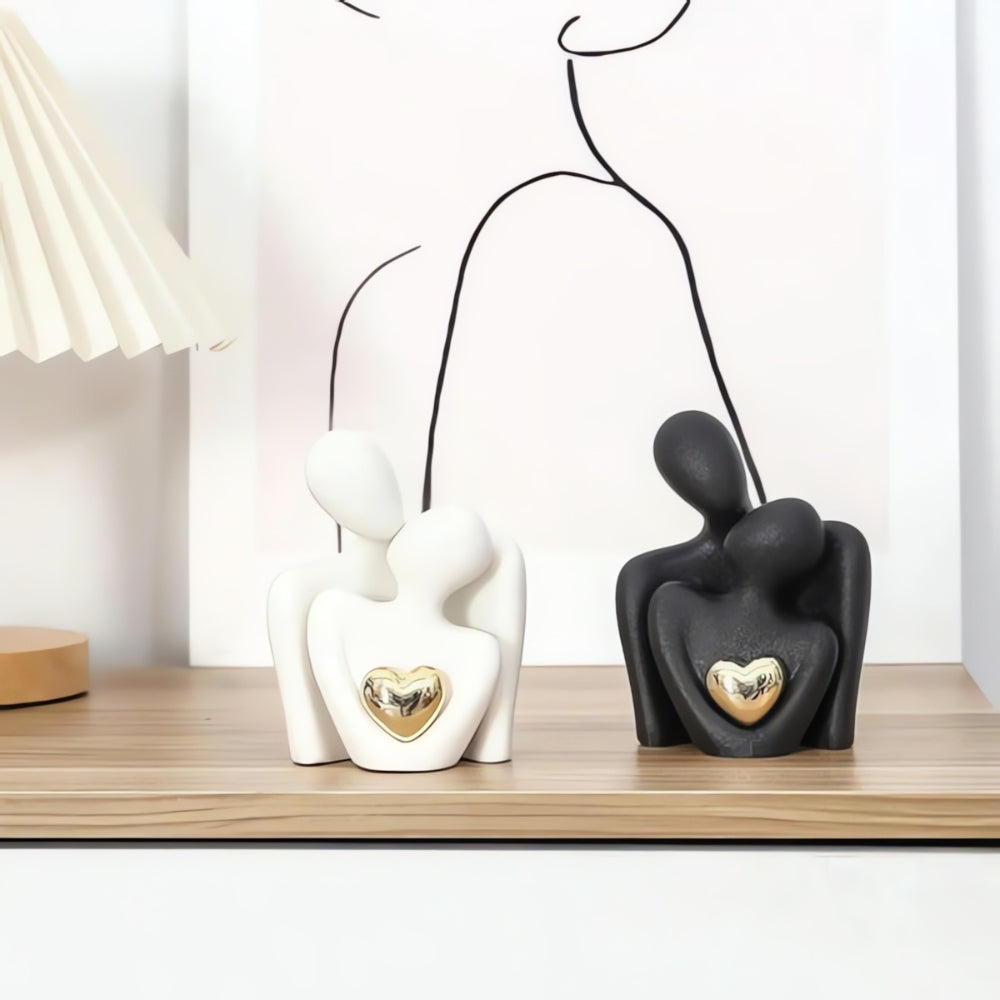 Figurine romantique abstraite de couple - Cadeau de décoration sentimental