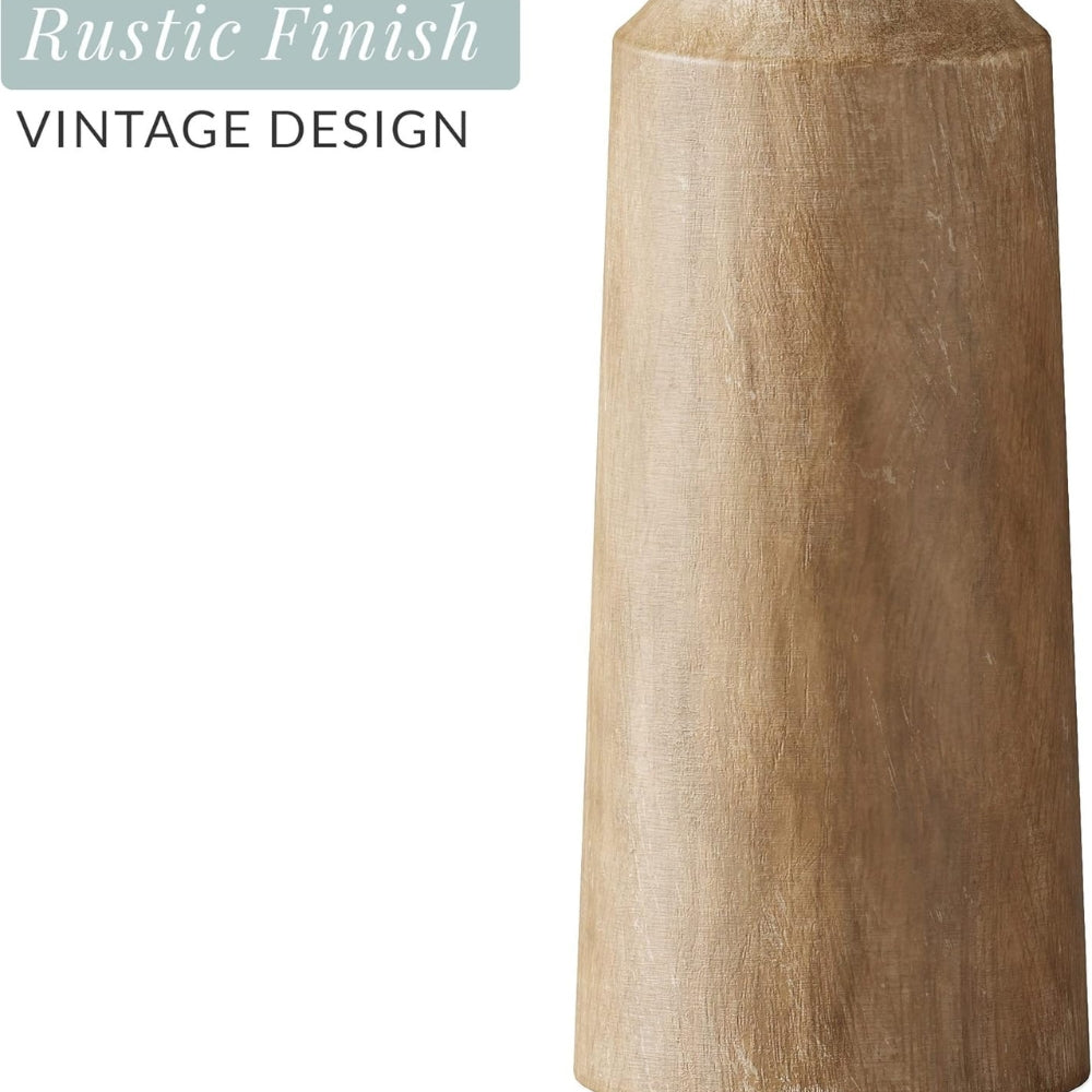 Bougeoirs rustiques en bois - Décoration artisanale de qualité pour la maison