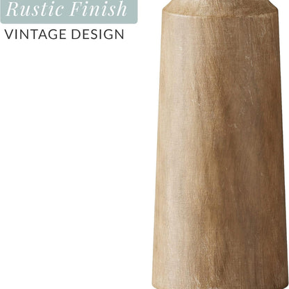 Bougeoirs rustiques en bois - Décoration artisanale de qualité pour la maison