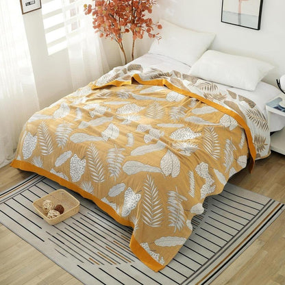 Couverture d'été douce et feuillue pour une chaleur douillette et un confort léger