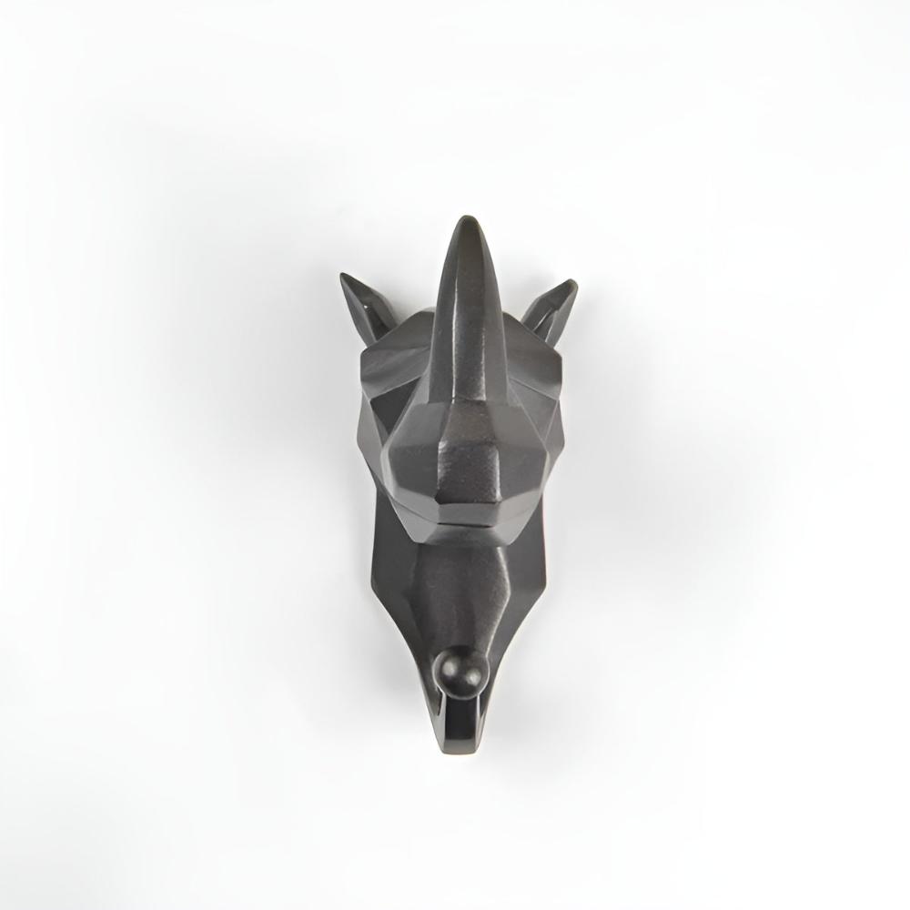 Wall-Mounted Animal Head Key Holder Rack for Home Decor