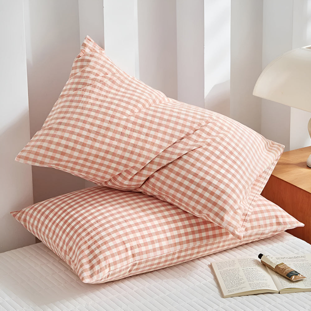 Cozy Soft Plaid Checkered Pillowcases for Bedroom Decor