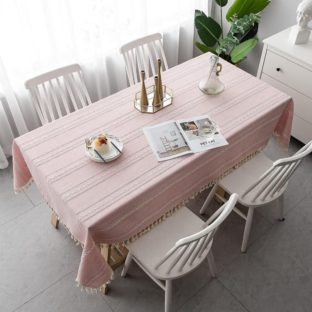 Elegante Baumwoll-Leinen-Tischdecke
