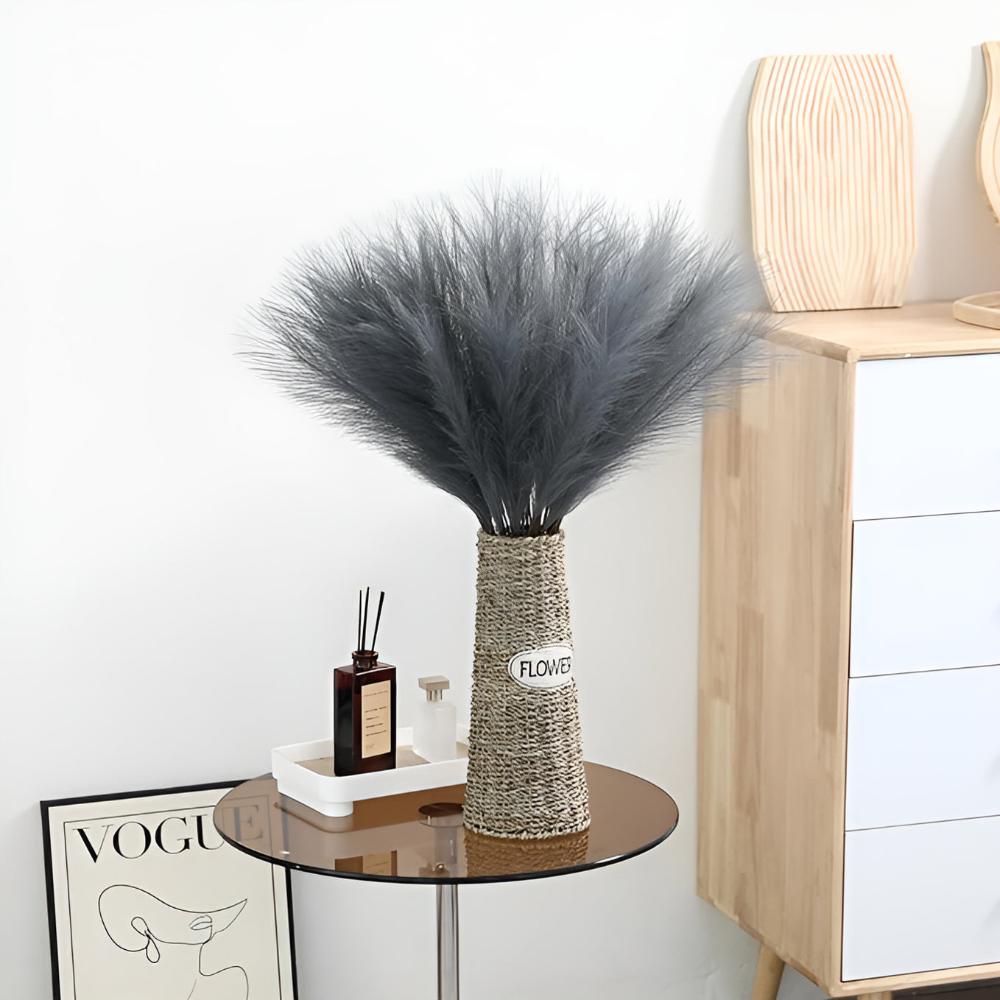 3 Pcs Faux Pampas Grass Stems for Home Decor | Boho Style