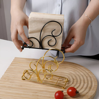 Porte-serviettes élégant en spirale pour table à manger - Décoration de table moderne