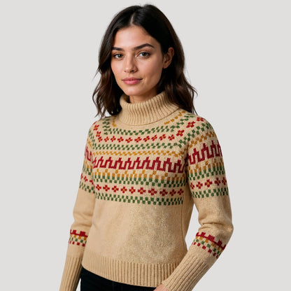 Dames Fair Isle Chunky Gebreide Trui | Pasvorm surdimensionné et Tijdloze Winterstijl