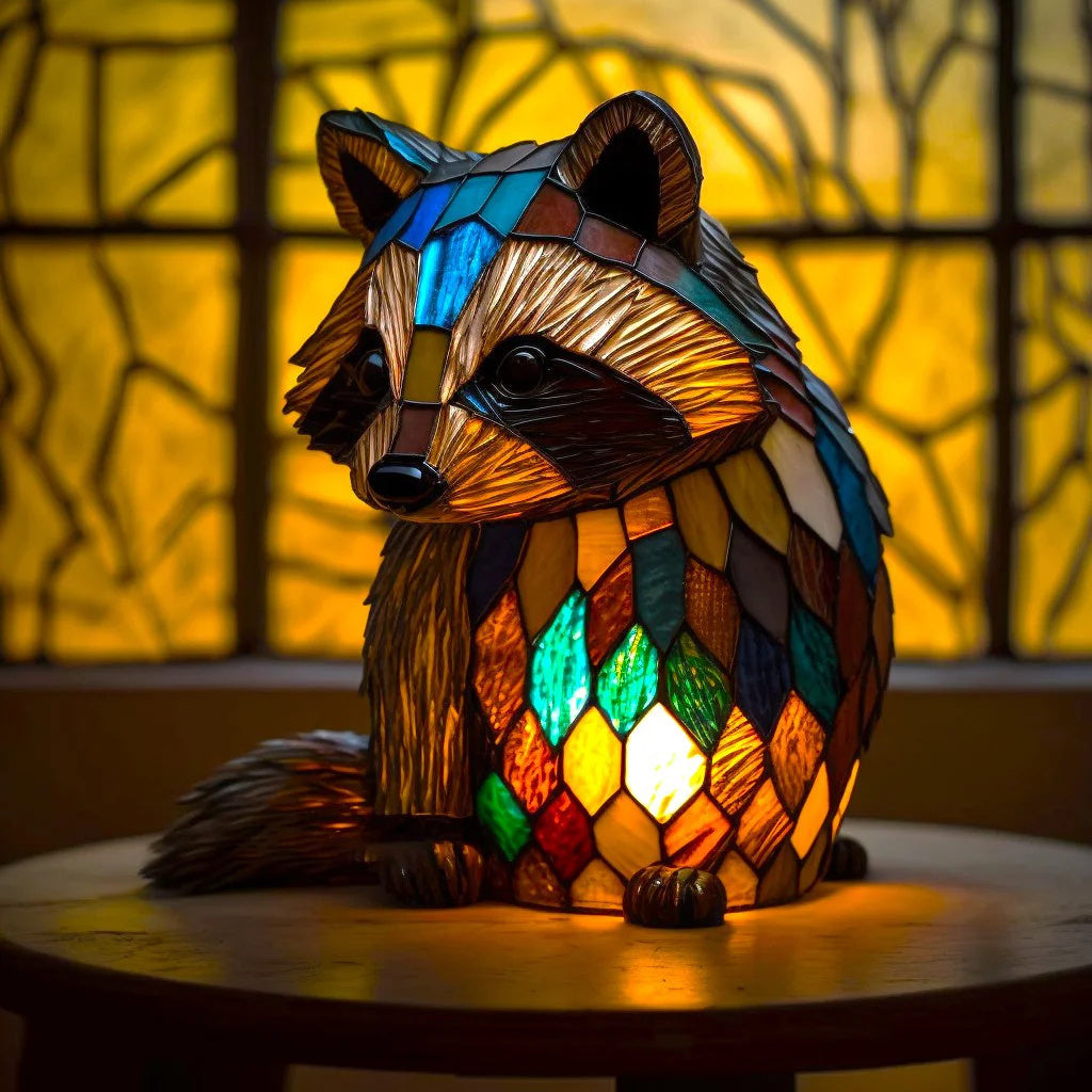 Stained Glass Animal Table Lamp – Decorative Lighting for Home