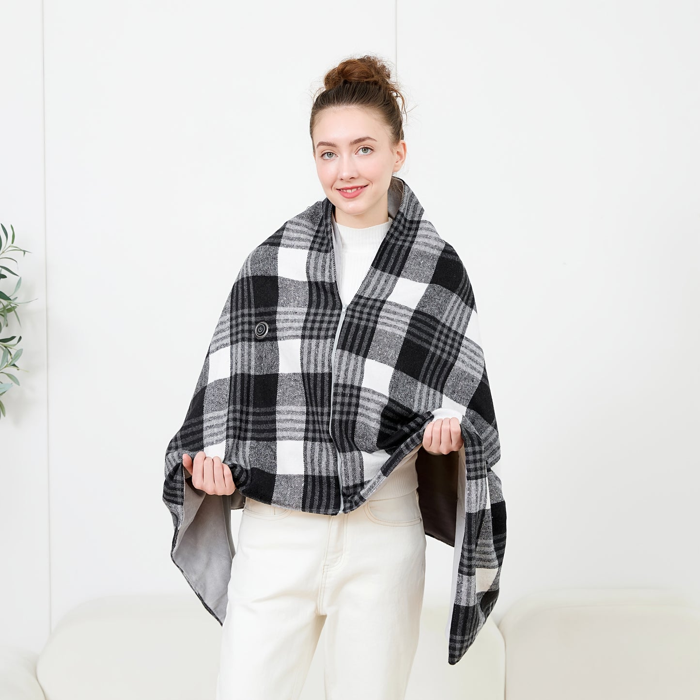 Elektrische Deken USB Verwarmde Plaid, Draagbare Warme Sjaal for Reizen &amp; Kantoor