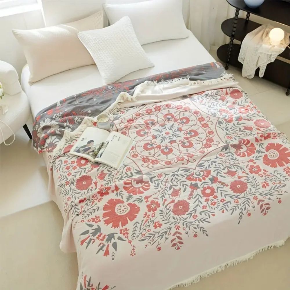 Versailles-inspirierte reversible Blumen-Decke