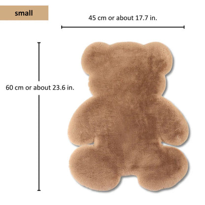 Tapis en peluche douce avec ours en peluche pour la décoration de la chambre d'enfant