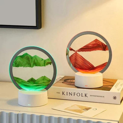 Colourful Sand Art Table Lamp for Home Decor and Night Lighting