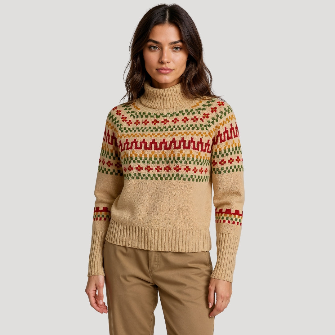 Dames Fair Isle Chunky Gebreide Trui | Pasvorm surdimensionné et Tijdloze Winterstijl