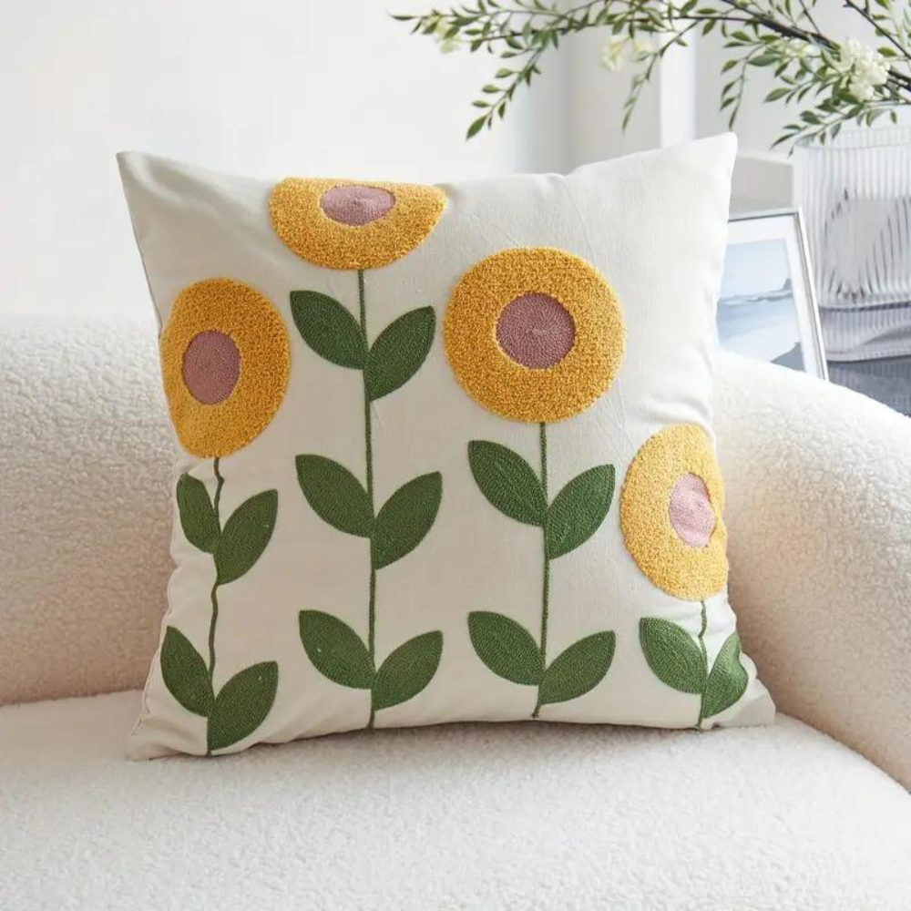Stylish Botanical Print Throw Pillow Cover for Home Decor