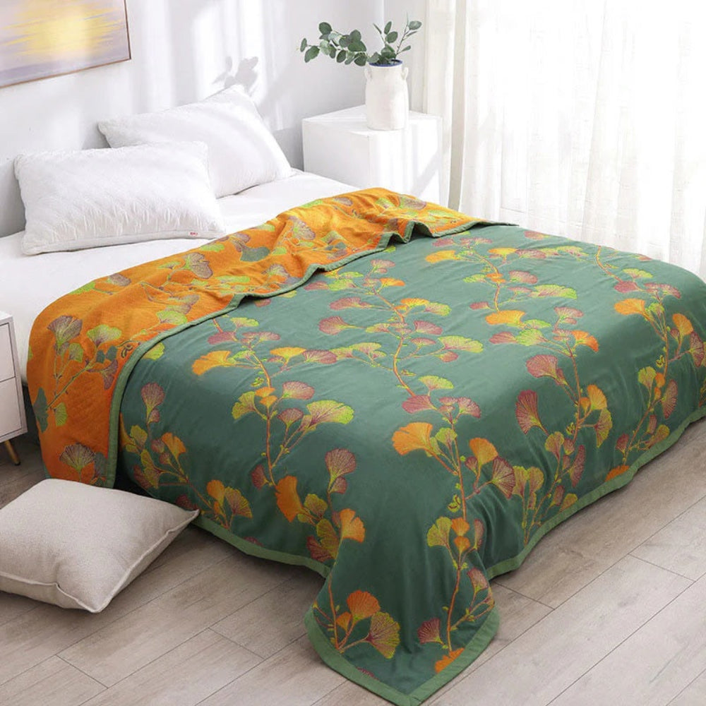 Tapisserie Jacquard Floral Ginkgo