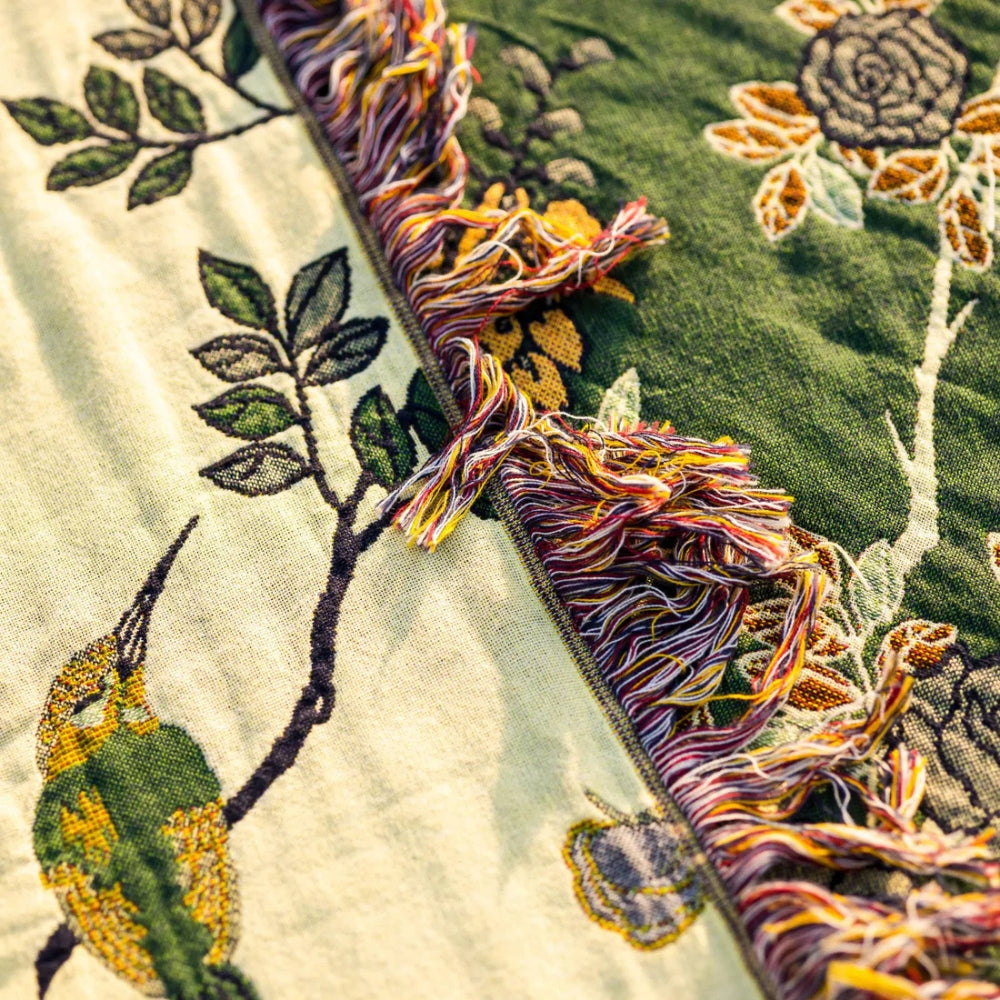 Verschnörkelte mehrlagige Baumwolldecke