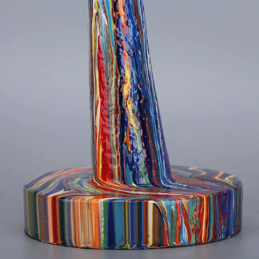 Colorful Female Thinker Art Sculpture - Modern Home Decor Accent