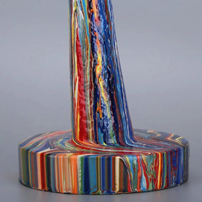 Colorful Female Thinker Art Sculpture - Modern Home Decor Accent