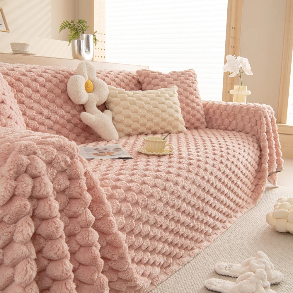 Gevoerde Konijnen Faux Bankhoes