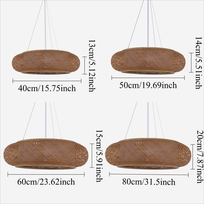 Japanse Stijl Bamboe Rieten Plafondlamp – Plafondmontage de Hanglamp