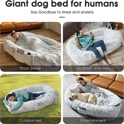 Grand lit pour chien pour humains – Le confort ultime pour les amoureux des animaux !