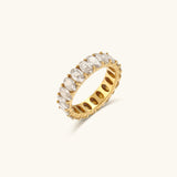 Eliza - Diamond Simulant Gold Ring — made with care and attention to detail.