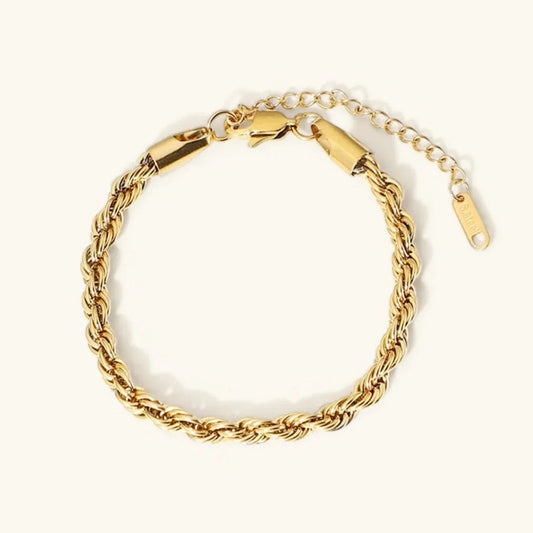Stacey - Rope Chain Gold Bracelet — bringing modern charm to your space.