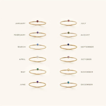 Briony - Birthstone Stacker Ring — made with care and attention to detail.