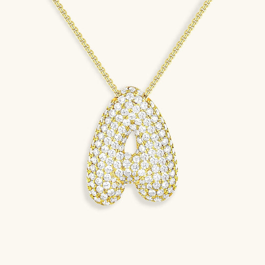 Collier Esme - Initiale en forme de bulle avec diamant — conçu pour inspirer votre style de vie.