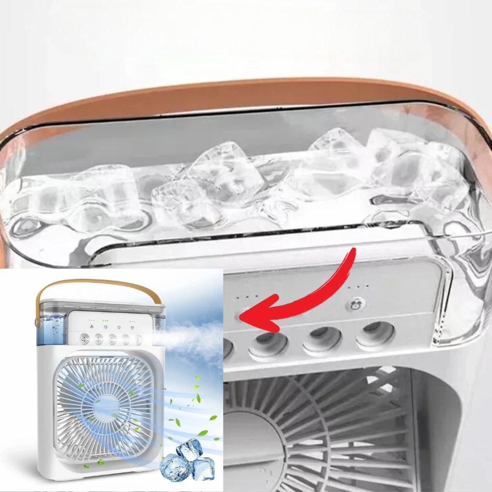 Refroidisseur d'air portable | Lumière d'ambiance LED et alimentation USB