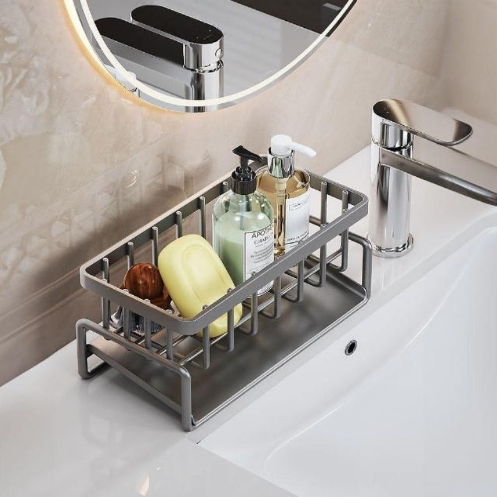 Porte-savon éponge auto-drainant avec chiffon de nettoyage multi-usages