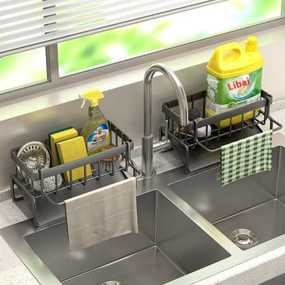 Porte-savon éponge auto-drainant avec chiffon de nettoyage multi-usages