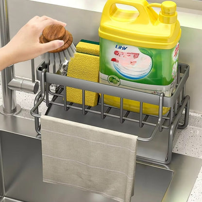 Porte-savon éponge auto-drainant avec chiffon de nettoyage multi-usages