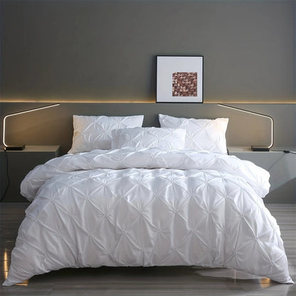 Amore Luxury Pinch Pleat Quilt Cover Set - Elegant Bedding Set