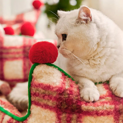 Canapé-lit moelleux pour chien - Lit épais à carreaux pour animaux de compagnie pour un confort optimal