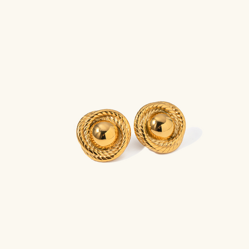 Andrea - Round Twist Earrings — crafted for everyday quality.