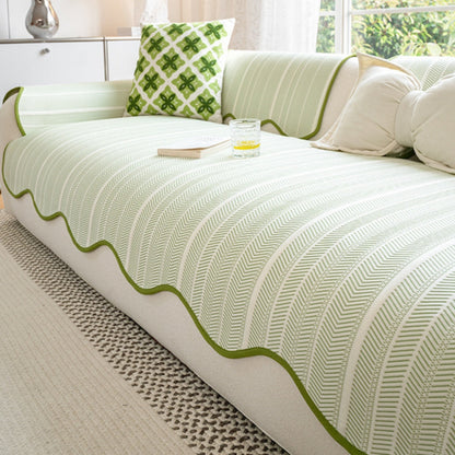 Aurivelle Herringbone Scallop Edge Bankhoes