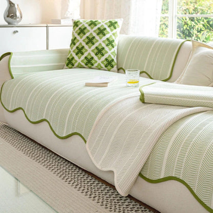 Aurivelle Herringbone Scallop Edge Bankhoes