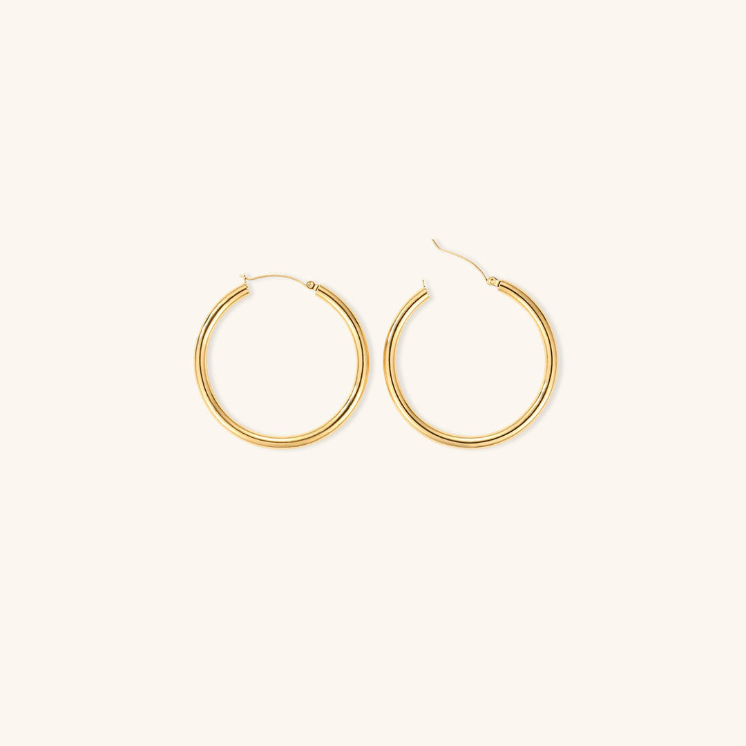 Eloise - Wide Round Hoops — made with care and attention to detail.