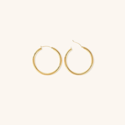 Eloise - Wide Round Hoops — made with care and attention to detail.
