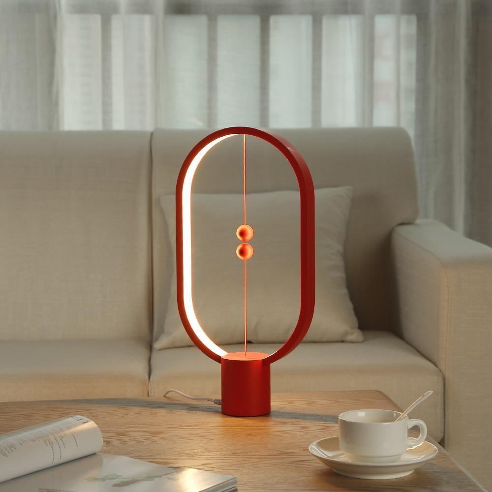 Lampe de chevet minimaliste en bois avec LED et commande tactile