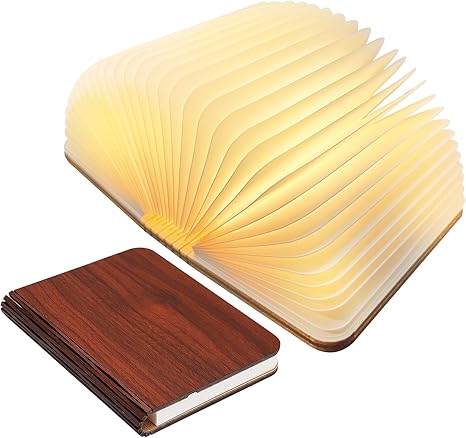 Faltbare Tischlampe, Holz, LED Leselampe
