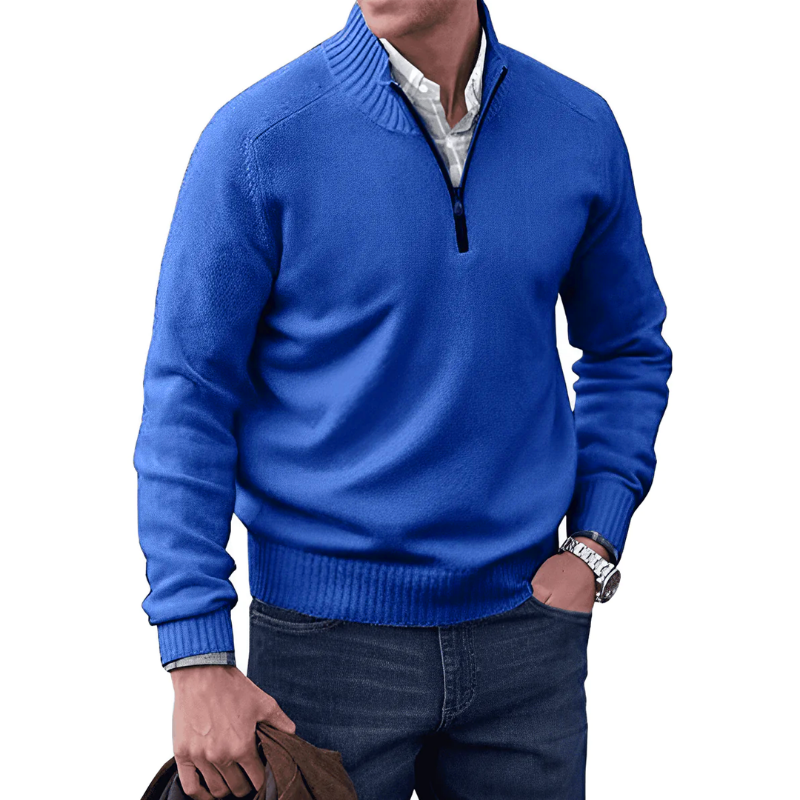 Herren Viertelzip-Pullover - Hiver - Pull - Strickpullover - Herren Halbzip-Pullover