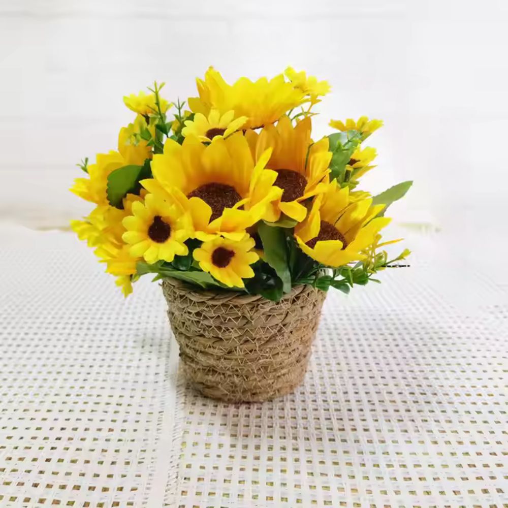 Mini plante artificielle en pot pour la décoration intérieure - Fausse plante grasse réaliste