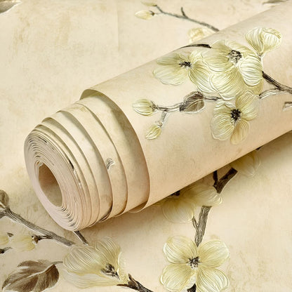Papier peint floral amovible et repositionnable pour une décoration intérieure facile